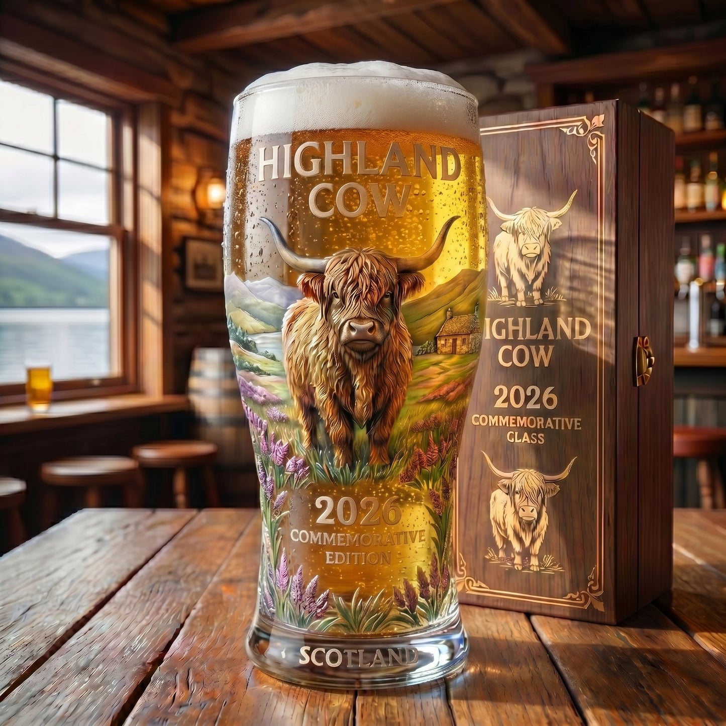 🏔️2026 Highland Cow Commemorative Glass