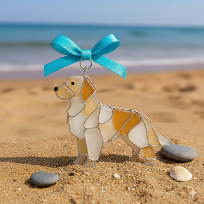 Stained Glass Dog Ornaments