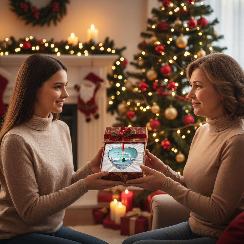 Mother and Daughter Sea Glass Ornament – Through Every Tide and Season