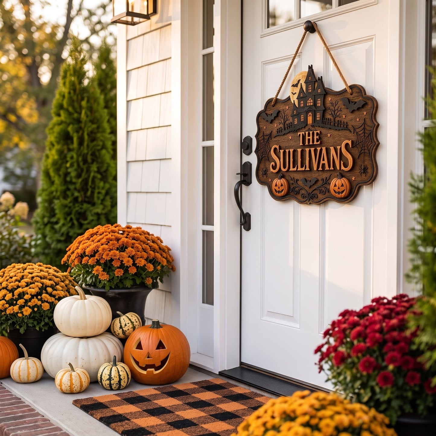 Personalized Haunted House Family Sign