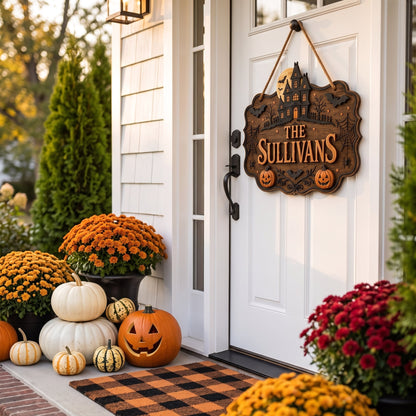 Personalized Haunted House Family Sign