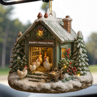 🔥Welcome to Our Cozy Farm, Celebrate the Holiday Season - Personalized Custom Acrylic Ornament, Custom Name