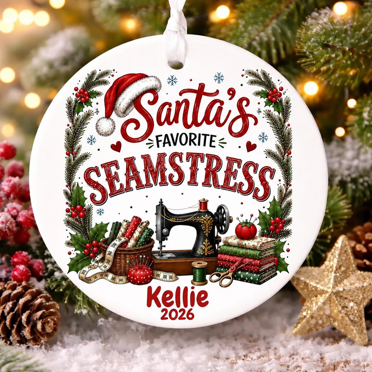 ⏳Last Day 50% OFF —🎄 Santa’s Favorite Personalized Christmas Ornament