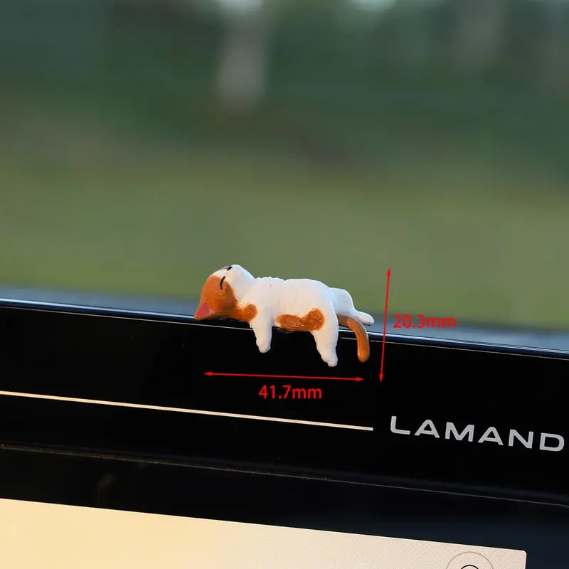 ⏰🔥LAST DAY 49% OFF - Hand-Painted Mini Cat Desk Figurines 😺 Set of 5 Cute Cartoon Kitty Companions