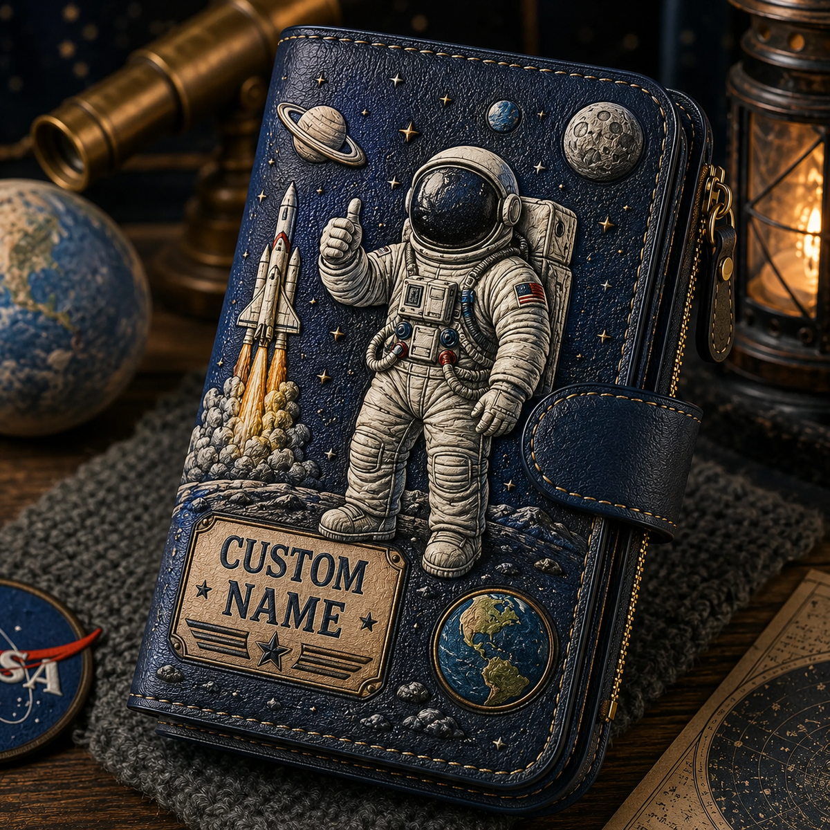 Custom Name Profession Wallet – Meaningful Gift For Nurses, Firefighters, Truckers & Space Lovers