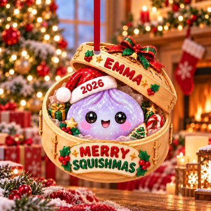 🎄 2026 Personalized Merry Squishmas Ornament