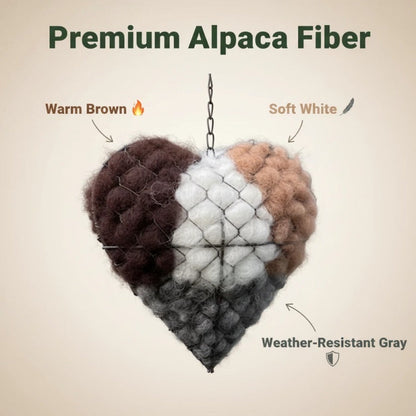 🔥LAST DAY 50% OFF - 🕊️🏡 Natural Alpaca Fiber Bird Nesting Heart❤️A Cozy Gift for Birds