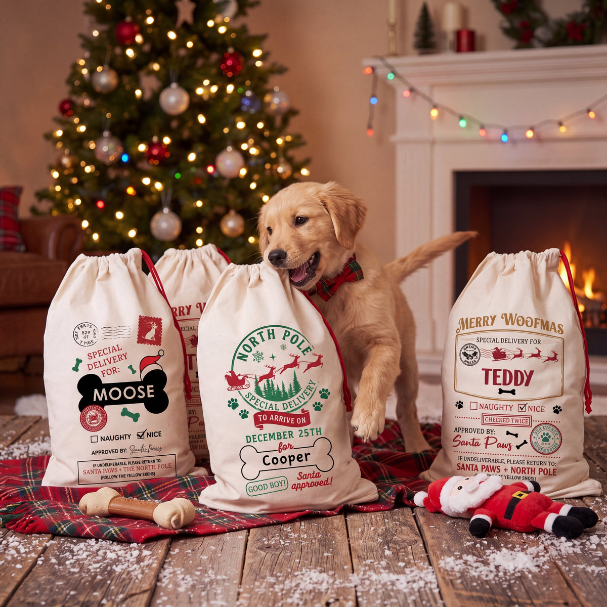 Personalized Dog Christmas Sack