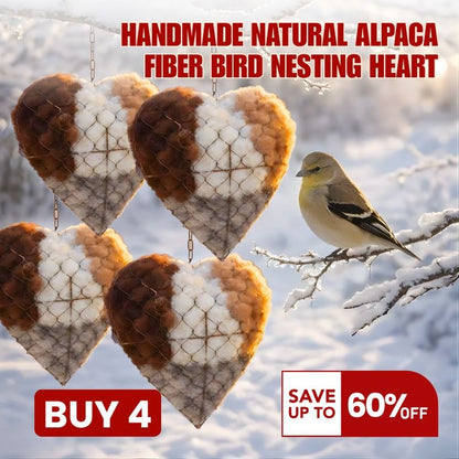 🔥LAST DAY 50% OFF - 🕊️🏡 Natural Alpaca Fiber Bird Nesting Heart❤️A Cozy Gift for Birds