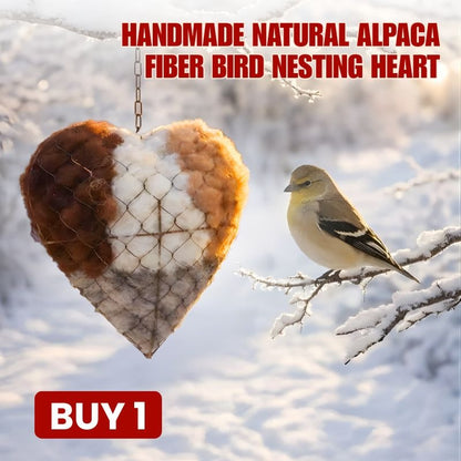 🔥LAST DAY 50% OFF - 🕊️🏡 Natural Alpaca Fiber Bird Nesting Heart❤️A Cozy Gift for Birds