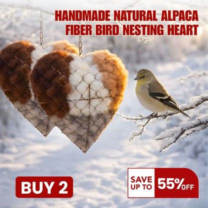 🔥LAST DAY 50% OFF - 🕊️🏡 Natural Alpaca Fiber Bird Nesting Heart❤️A Cozy Gift for Birds
